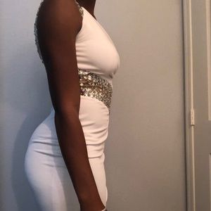 white, see through dress